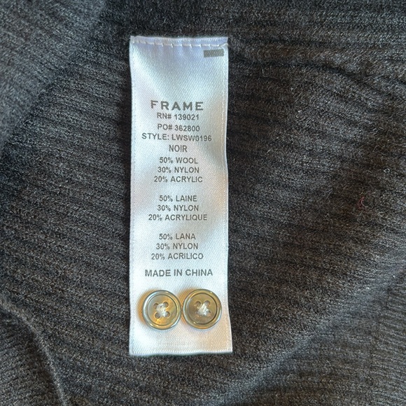 Frame Denim wool blend ribbed off the shoulder sweater - Picture 11 of 15